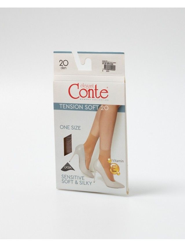 Women's socks CONTE ELEGANT TENSION SOFT 20 (1 pair),s.23-25, bronz - 5