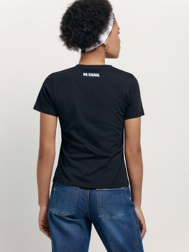 Women's polo neck shirt CONTE ELEGANT LD 1648, s.170-100, black-blue - 5
