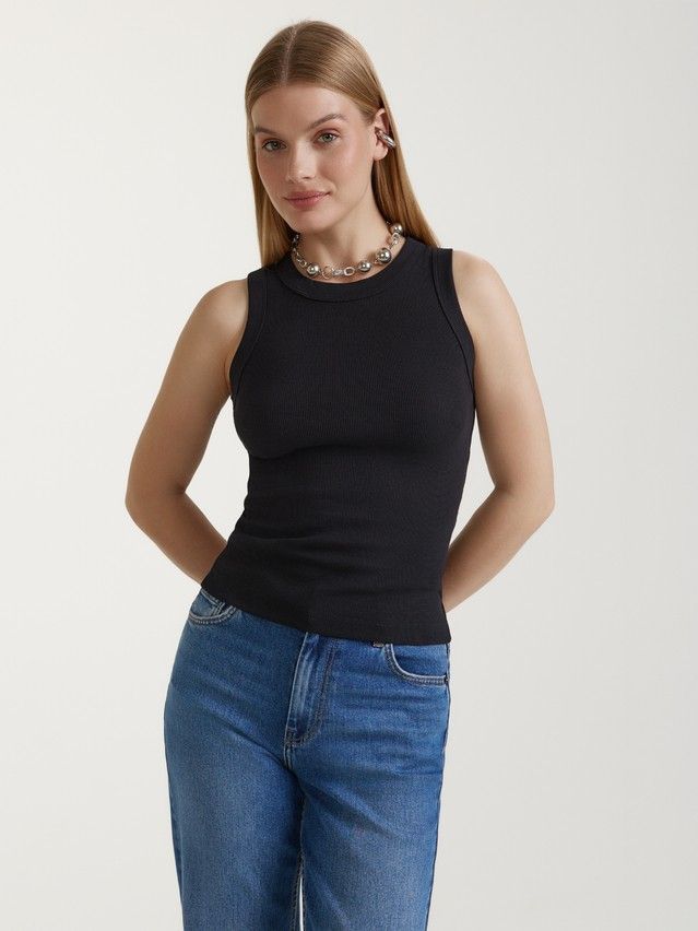 Women's polo neck shirt CONTE ELEGANT LD 3278, s.170-84, black - 1