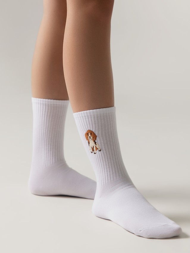 Women's socks CONTE FANTASY, s.23-25, 1093 white - 3