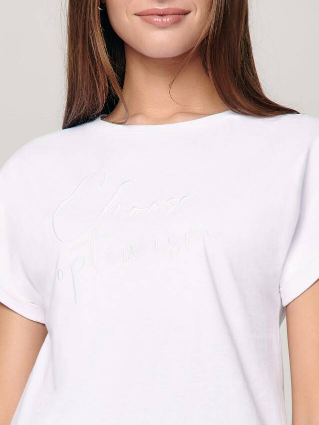 Women's polo neck shirt CONTE ELEGANT LD 1219, s.170-100, white - 1