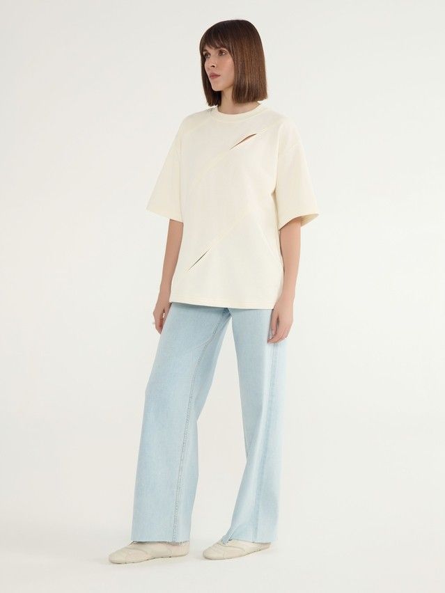 Women's polo neck shirt CONTE ELEGANT LD 3071, s.170-88, ecru - 6