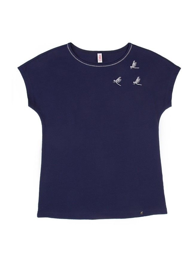 Women's polo neck shirt CONTE ELEGANT LD 720, s.170-100, dark blue - 4