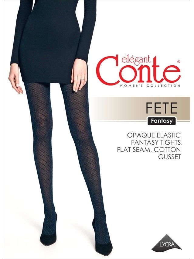 Women's tights CONTE ELEGANT FETE, s.2, mare-nero - 4