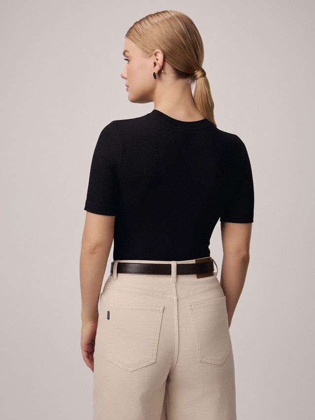 Women's polo neck shirt CONTE ELEGANT LD 2639, s.170-92, black - 3