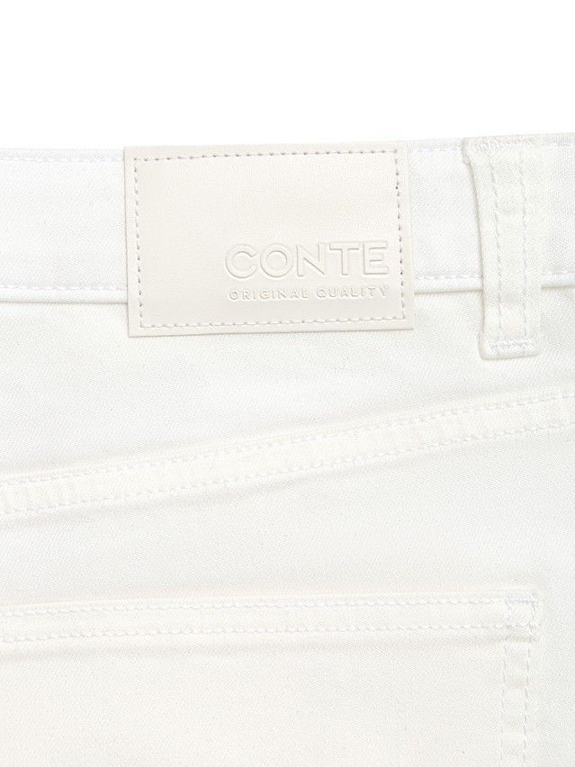 Denim shorts CONTE ELEGANT CON-758, s.170-90, off white - 9