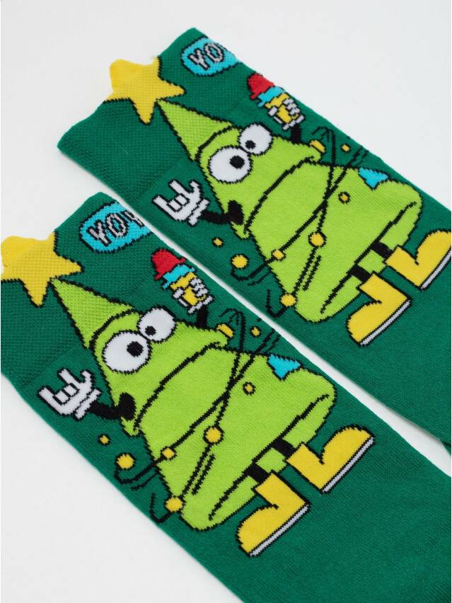 Kids socks CK NEW YEAR 21С-63СП, s.24-29, 910 green - 3