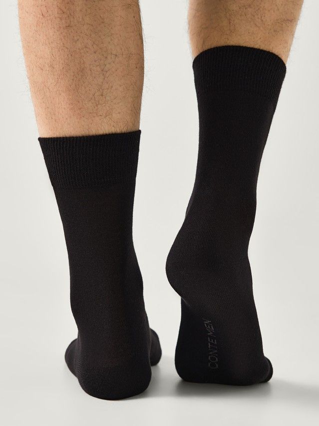 Men's socks CONTE, s.25, 000 black - 2