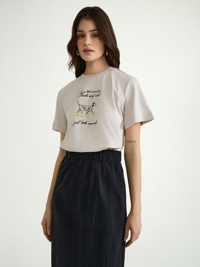 Women's polo neck shirt CONTE ELEGANT LD 3029, s.170-92, beige-dog - 3