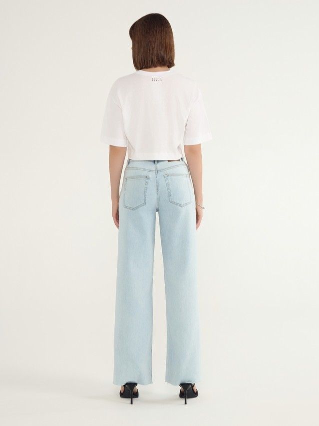 Women's polo neck shirt CONTE ELEGANT LD 3027, s.170-92, white-candy - 4