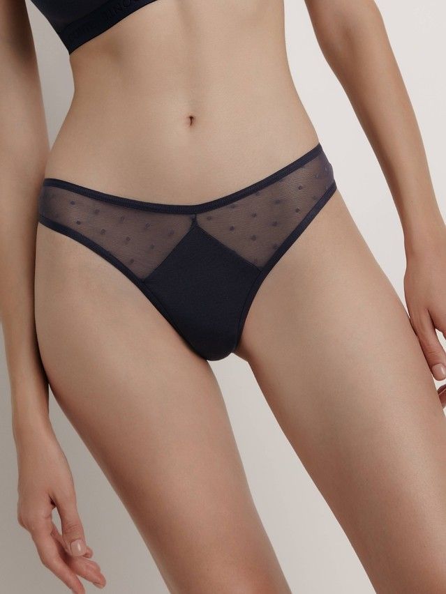 Women's panties CONTE ELEGANT MESH&DOTS LBR 1887, s.90, deep grey - 2