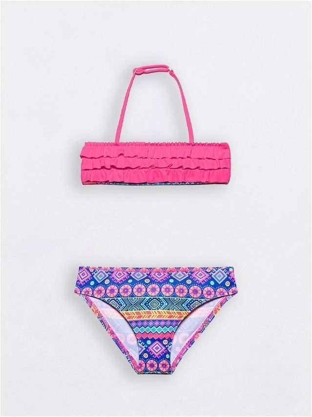 Swimming costume for girls CONTE ELEGANT EGZOTIC, s.110,116-56, fuchsia - 1