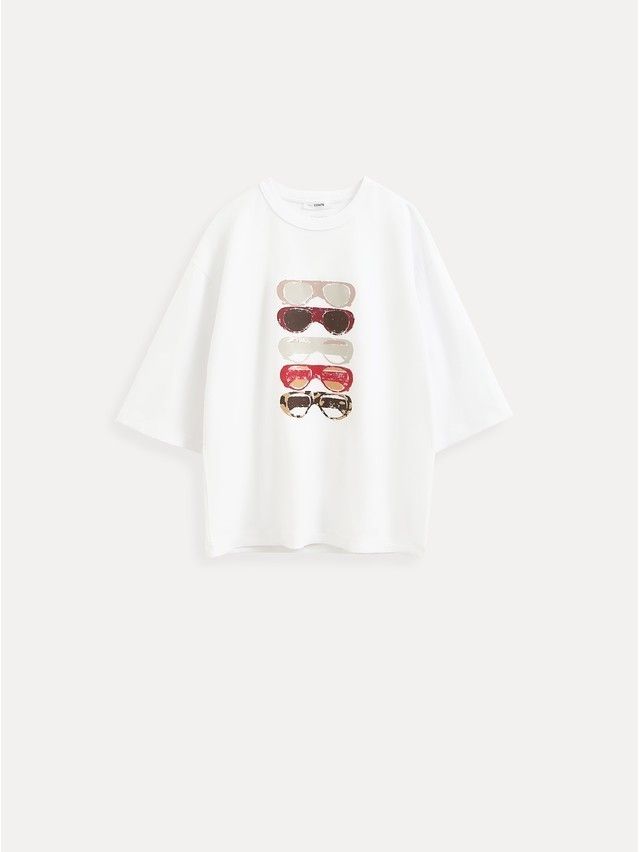 Women's polo neck shirt CONTE LD 3449, s.170-88, white-glasses - 1