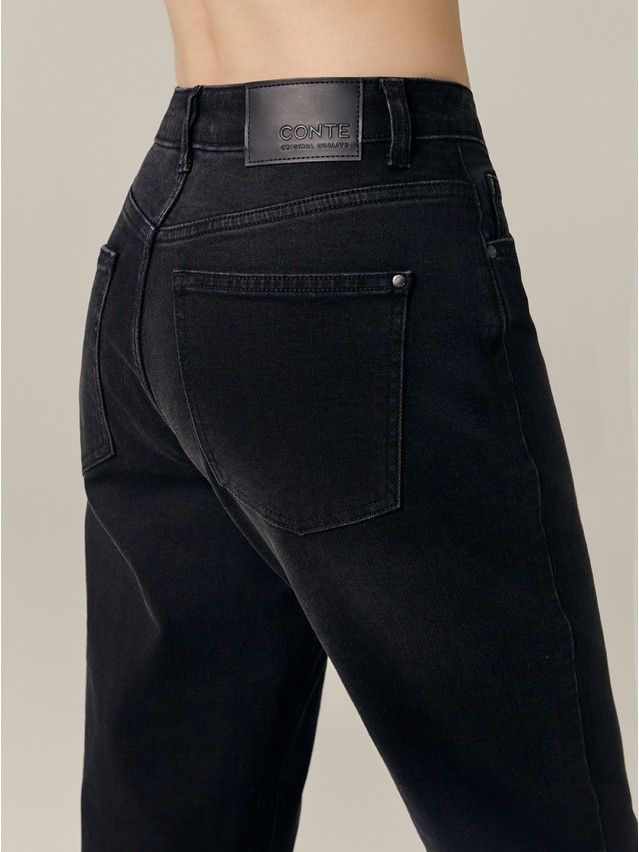 Denim trousers CONTE ELEGANT CON-662, s.170-102, black - 5