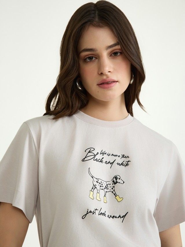 Women's polo neck shirt CONTE ELEGANT LD 3029, s.170-92, beige-dog - 1