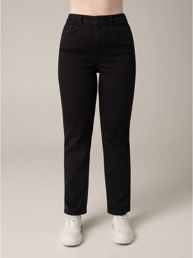Denim trousers CONTE ELEGANT CON-715, s.170-102, black - 1