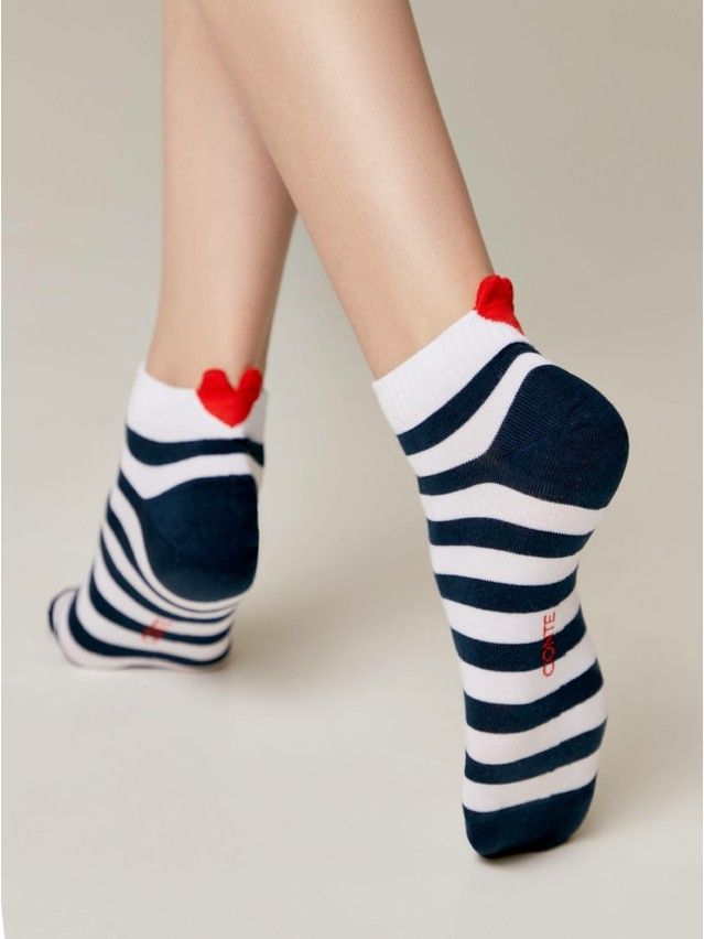 Women's socks CONTE ELEGANT ACTIVE, s.23, 223 white-navy - 2