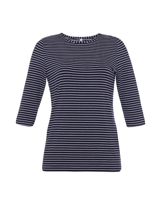 Women's polo neck shirt CONTE ELEGANT LD 620, s.158,164-84, dark blue-white - 5