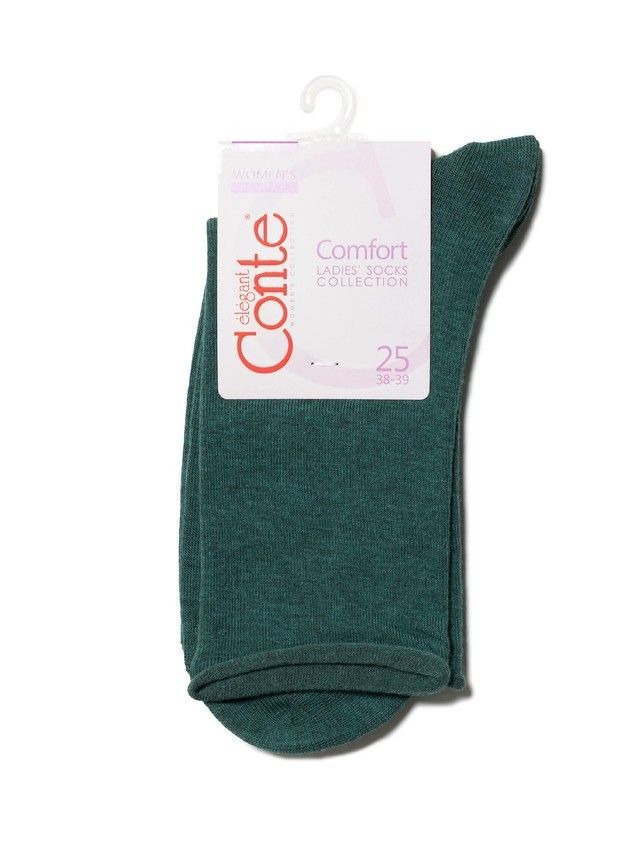 Women's cotton socks COMFORT (without elastic) 19C-101SP, rives. 36-37,000 dark turquoise - 3
