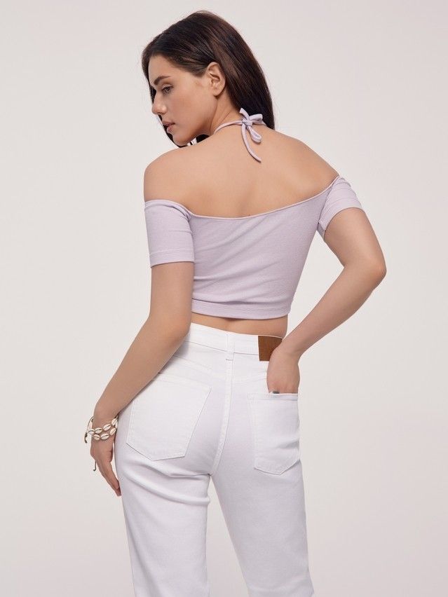 Women's polo neck shirt CONTE ELEGANT LD 2632, s.170-92, lavender - 4