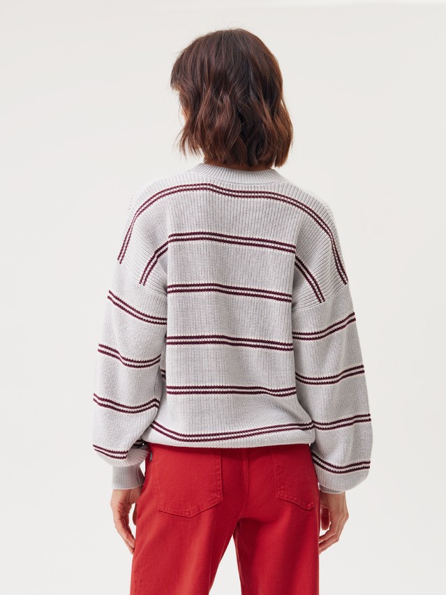 Women's pullover CONTE LDK25102, s.170-84, grey-burgundy - 2
