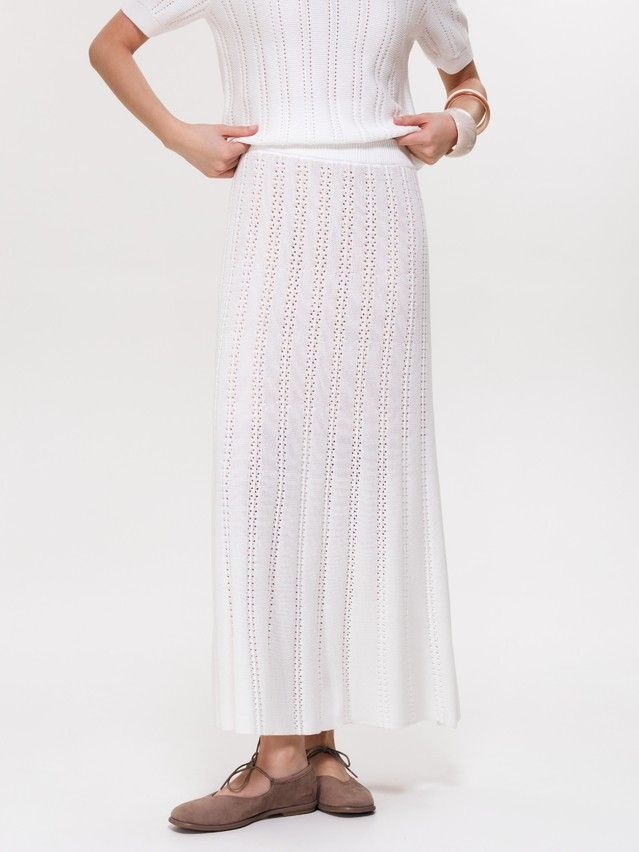 Women's skirt CONTE ELEGANT LDK2562, s.170-90, ecru - 4