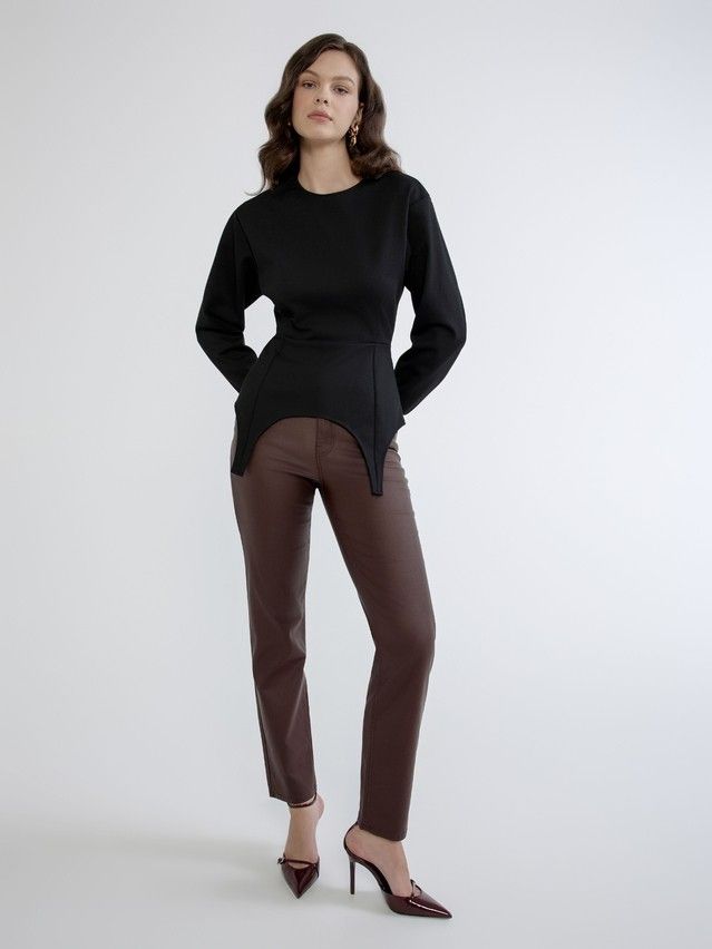 Women's polo neck shirt CONTE ELEGANT LD 3120, s.170-92, black - 5