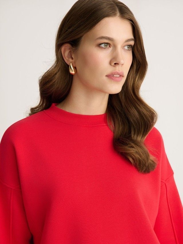 Women's polo neck shirt CONTE ELEGANT LD 2829, s.170-100, crimson red - 2