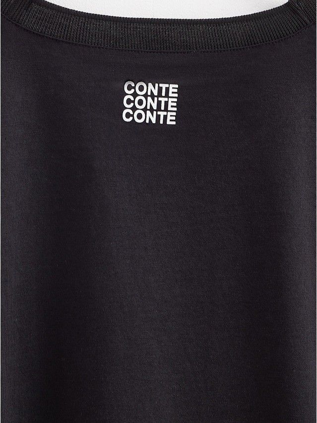 Women's polo neck shirt CONTE ELEGANT LD 2680, s.170-92, black-cat - 8