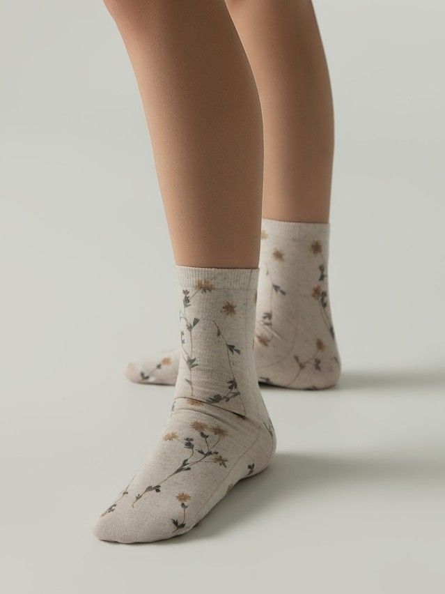 Women's socks CONTE ELEGANT FANTASY, s.23-25, 1153 beige - 2