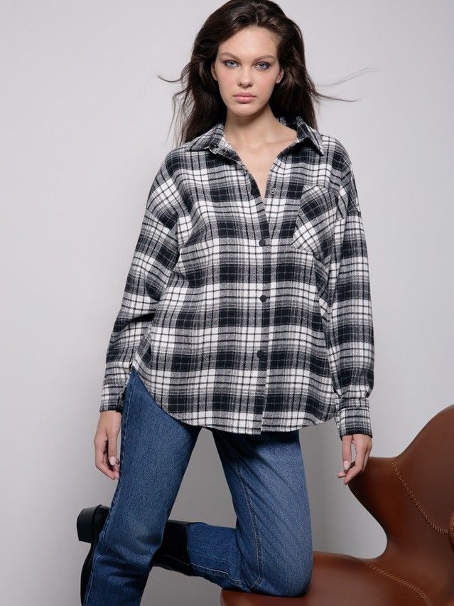 Women's shirt CONTE ELEGANT LRU 3162, s.170-84-90, black-white - 4
