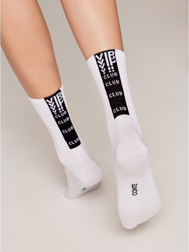 Women's socks CONTE ELEGANT ACTIVE, s.23-25, 433 white-black - 1