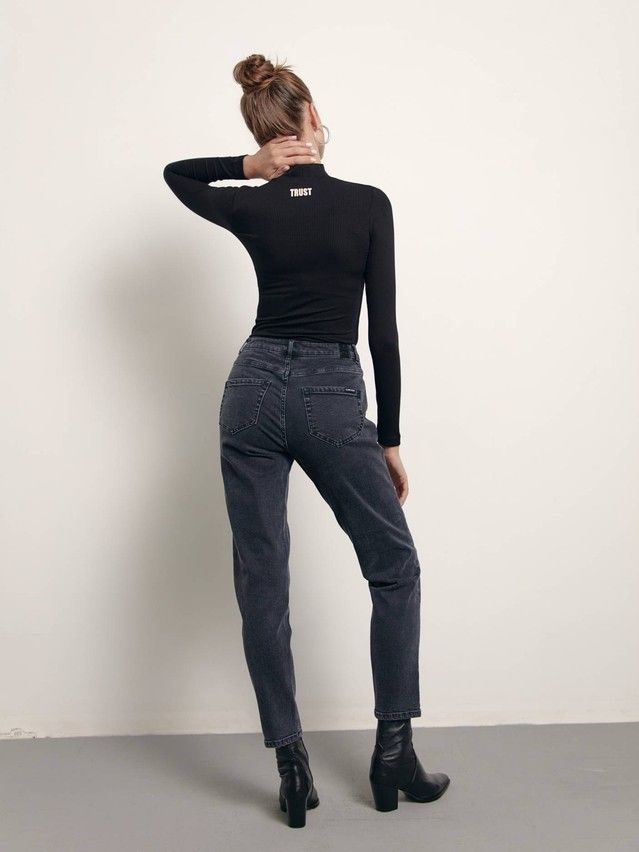Denim trousers CONTE ELEGANT CON-376, s.170-102, washed black - 2