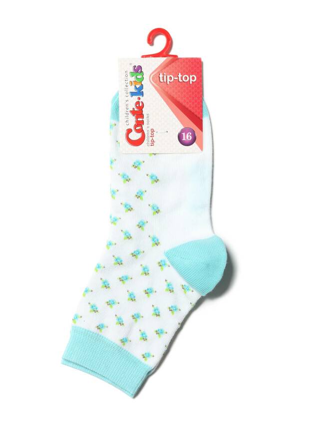 Children's socks CONTE-KIDS TIP-TOP, s.24-26, 273 white-pale turquoise - 2