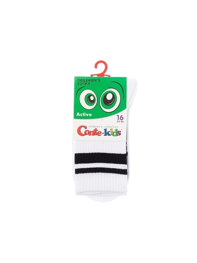 Children's socks CONTE-KIDS ACTIVE, s.16, 1020 white-black - 5
