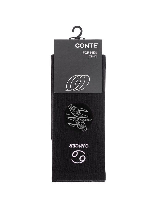 Men's socks CONTE, s.27-29, 636 black - 4