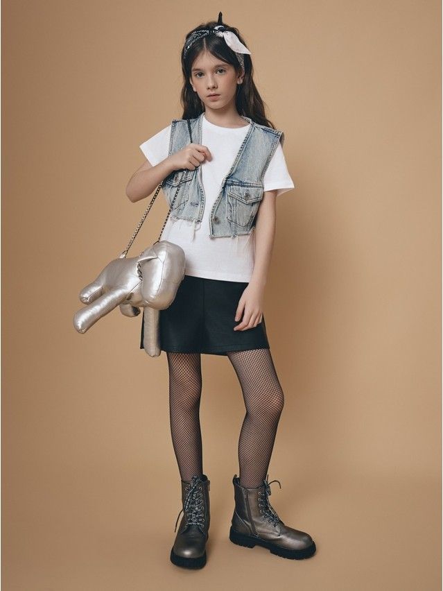 Children's polyamide tights CONTE ELEGANT RETI, s.152-158, nero - 1