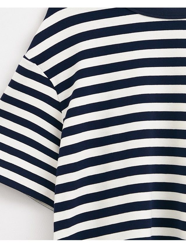 Women's polo neck shirt CONTE ELEGANT LD 2652, s.170-92, white-blue strip - 3