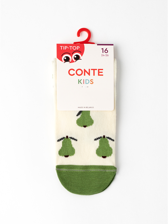 Children's socks CONTE-KIDS TIP-TOP, s.12, 1035 cream-green - 6