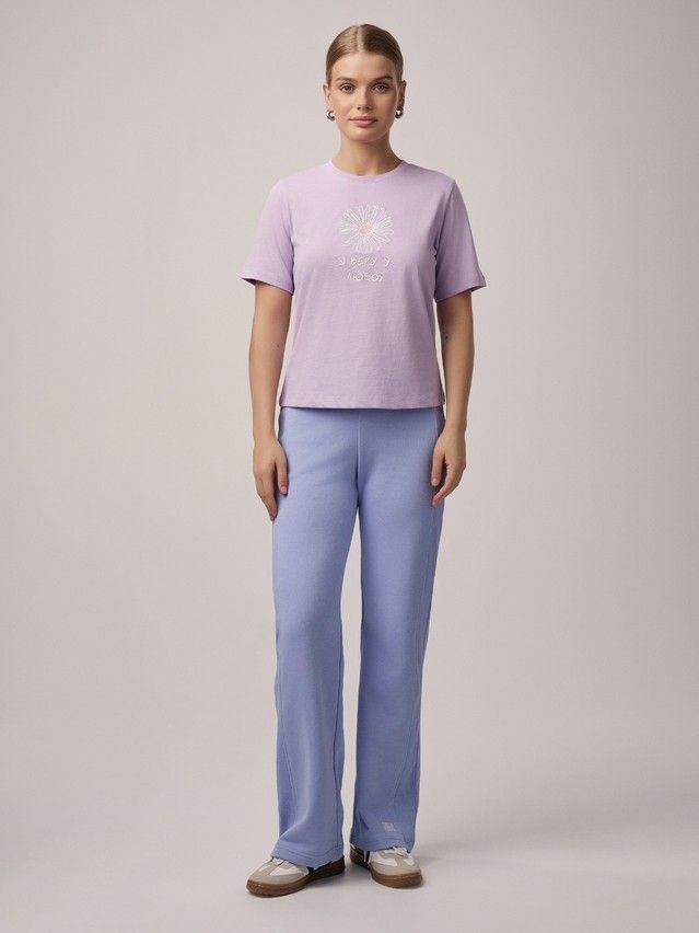 Women's polo neck shirt CONTE ELEGANT LD 2951, s.170-100, lavender-daisy - 1