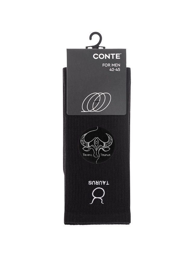 Men's socks CONTE, s.27-29, 637 black - 4