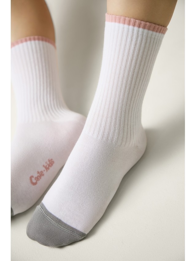 Children's socks CONTE-KIDS ACTIVE, s.16, 1021 white-ash pink - 3
