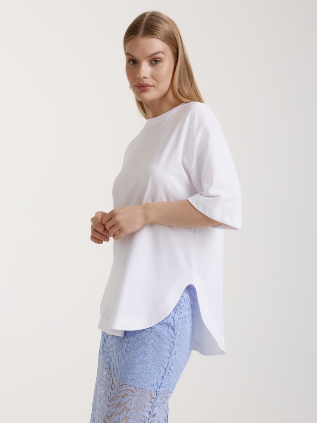 Women's polo neck shirt CONTE ELEGANT LD 3087, s.170-84, white - 2