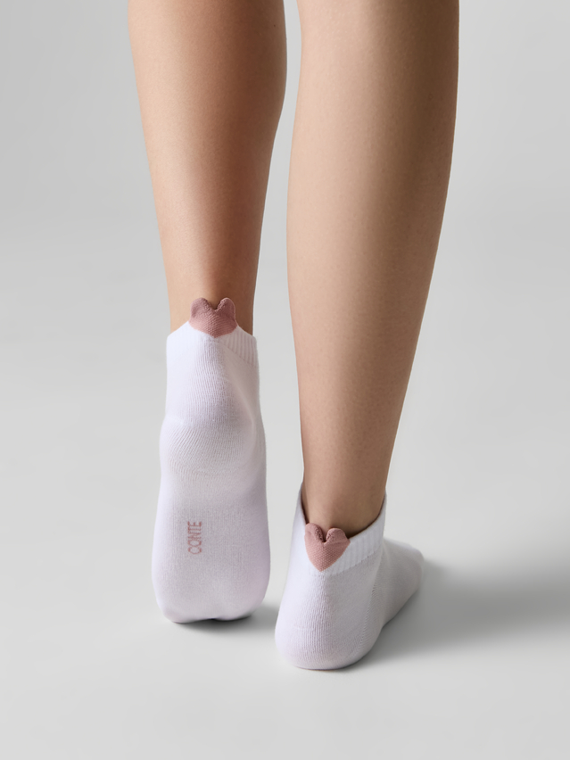 Women's socks CONTE ELEGANT ACTIVE, s.25-27, 221 white-ash pink - 2