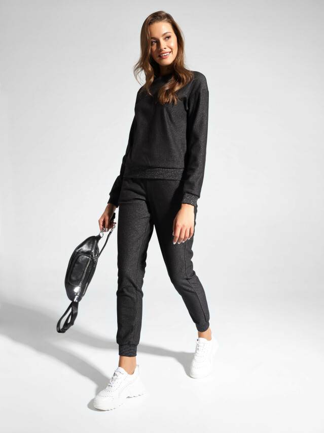 Sweatshirt LD 1043-1, s.170-100, shiny black - 2