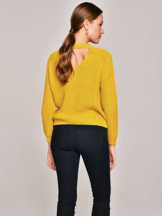 Women's polo neck shirt CONTE ELEGANT LDK110, s.170-84, mustard - 3