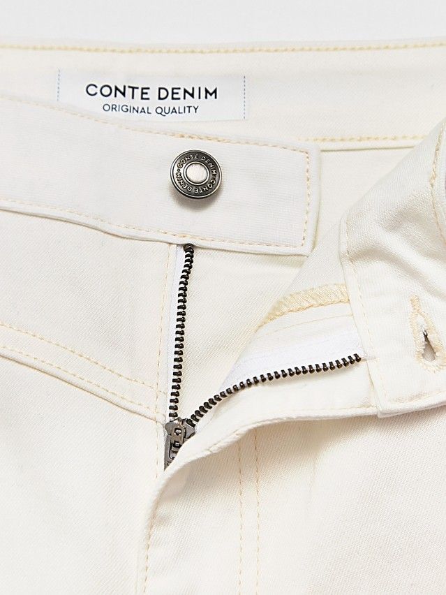 Denim trousers CONTE ELEGANT CON-726, s.170-102, off white - 10