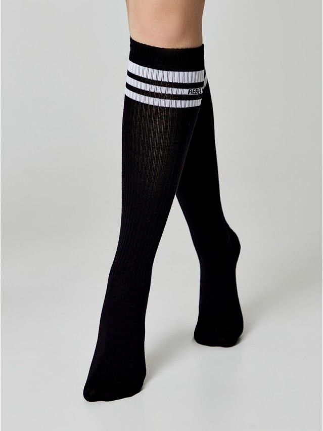 Women's knee high socks CONTE ELEGANT CLASSIC, s.23-25, 009 black - 2