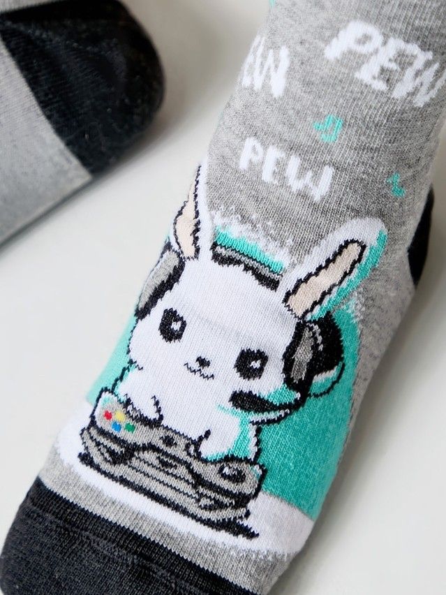 Children's socks Cheerful legs 17S-10SP, s. 24-26, 460 gray - 3