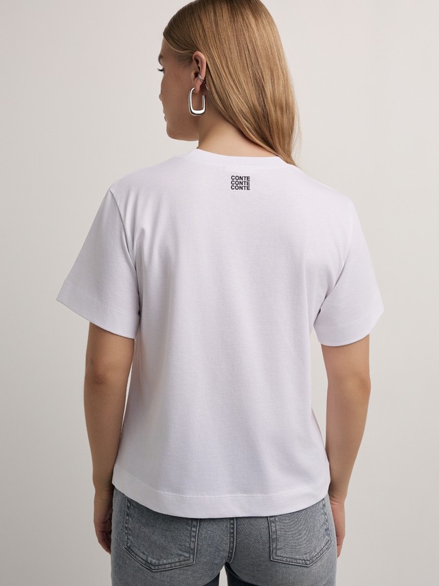 Women's polo neck shirt CONTE ELEGANT LD 2665, s.170-84, white - 2